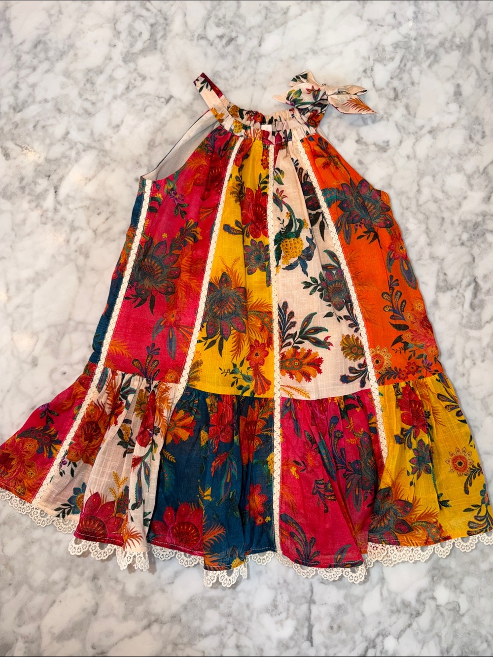 NWT Zimmermann Multicolor Floral  Patchwork Halter Sundress 12/18M (1)